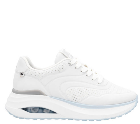 Pantofi sport, dama, RIEKER MEMOSOFT, W2700-80 alb, piele ecologica