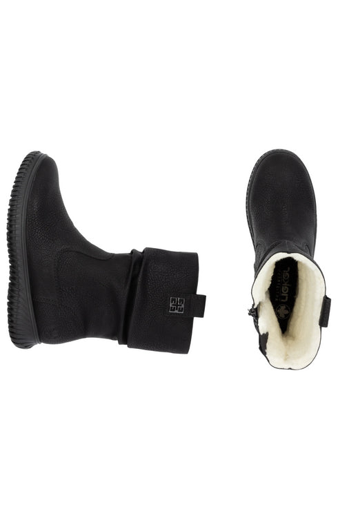 Ghete casual, dama, RIEKER, ANTISTRESS, 74283-00 negru, piele ecologica