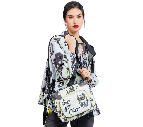 Poseta casual, dama, ANEKKE 40873-249, alb, piele ecologica