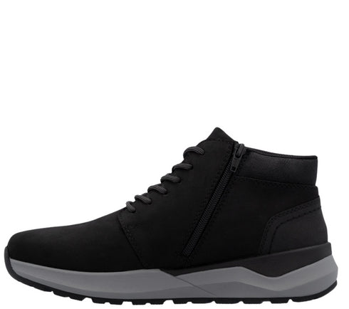 Ghete sport, barbati, RIEKER ANTISTRESS, 06001-00 negru, piele naturala