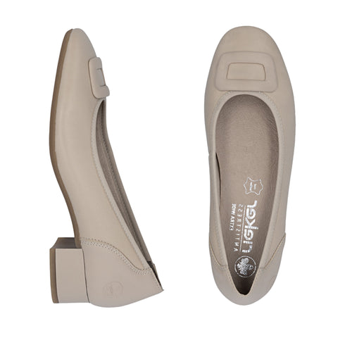 Pantofi eleganti, dama, RIEKER ANTISTRESS, 43453-62 bej, piele naturala