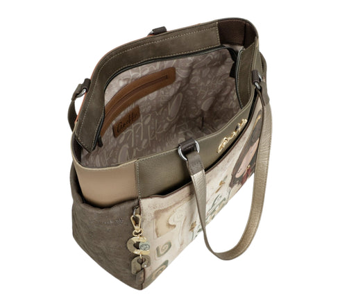 Poseta casual, dama, ANEKKE 42702-216, bej, piele ecologica