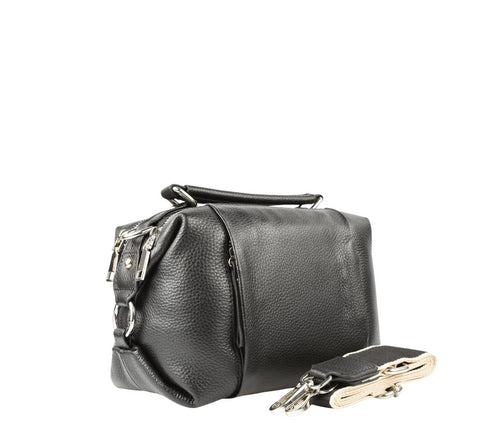 Poseta casual, dama, ADA SHOES, 3009, negru, piele naturala