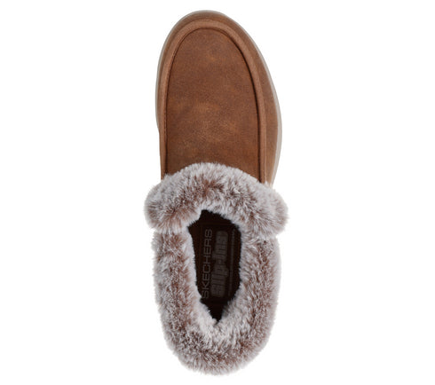 Ghete sport, dama, SKECHERS GLACIAL ULTRA - COZY GETAWAY 144221-CSNT maro, piele ecologica