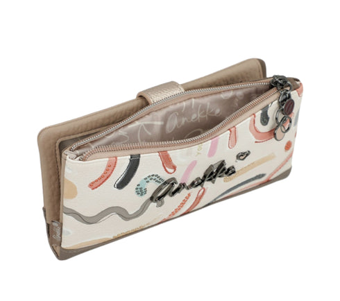 Portofel casual, dama, ANEKKE 42749-906, bej, piele ecologica