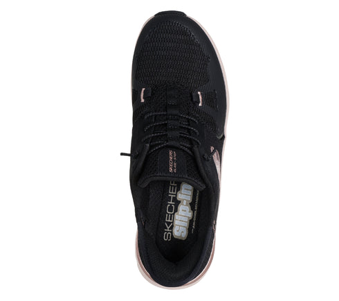 Pantofi sport, dama, SKECHERS GLIDE STEP PRO-RADIANT STRIDE, 150438-BKRG negru, textil