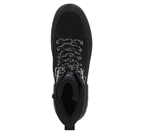 Ghete casual, dama, RIEKER TEX ANTISTRESS, W1871-00 negru, piele ecologica