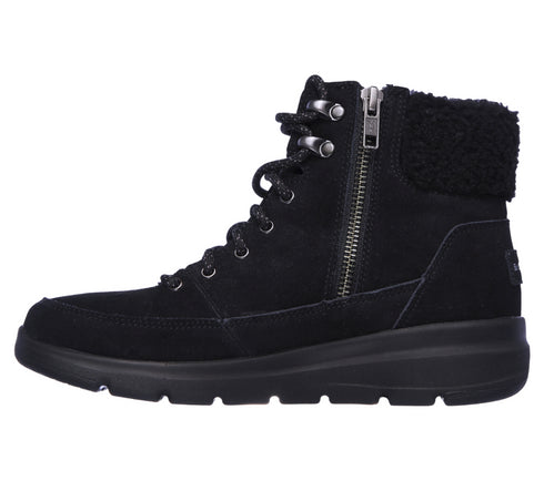 Ghete sport, dama, SKECHERS Glacial Ultra Woodlands, 16677-BBK negru, piele intoarsa