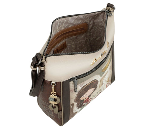 Poseta casual, dama, ANEKKE 42703-007, maro, piele ecologica