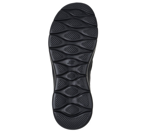 Pantofi sport, dama, SKECHERS GO WALK FLEX-RUE SLIP-INS 125508-BBK negru, piele intoarsa