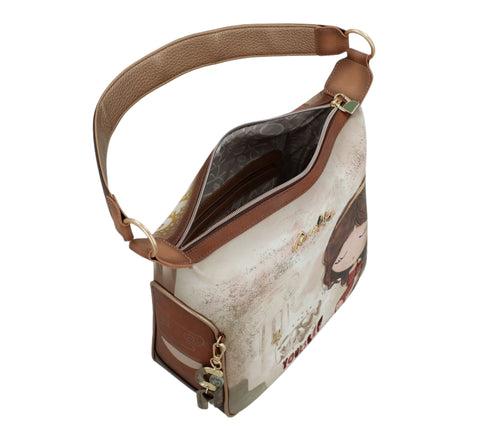 Poseta casual, dama, ANEKKE 42702-136, bej, piele ecologica