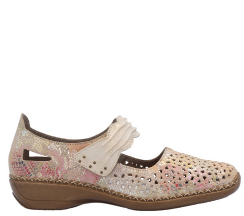 Pantofi casual, dama, RIEKER, ANTISTRESS, 41399-92 multicolor, piele ecologica