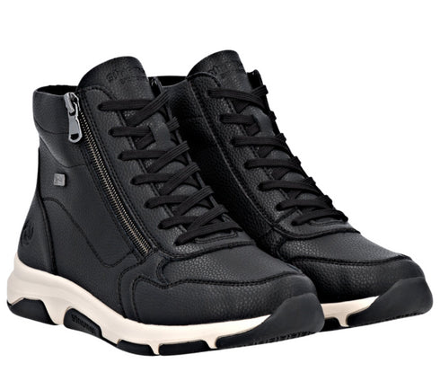 Ghete sport, dama, REMONTE, D1S71-00 negru, piele naturala