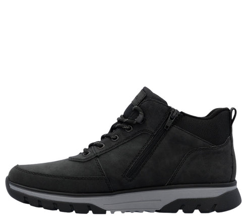 Ghete sport, barbati, RIEKER ANTISTRESS, B9300-00 negru, piele ecologica