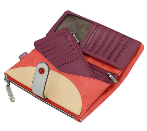 Portofel casual, dama, ANEKKE 38799-906, roz, piele ecologica