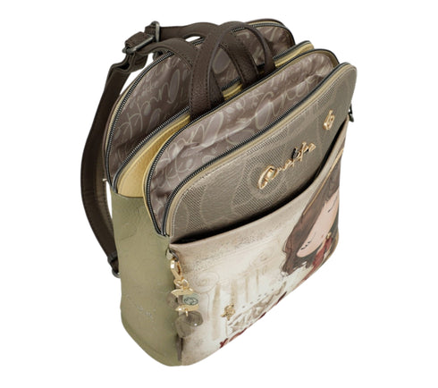 Rucsac casual, dama, ANEKKE 42705-073, auriu, piele ecologica