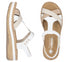 Sandale casual, dama, RIEKER, ANTISTRESS, V0919-80 alb, piele ecologica