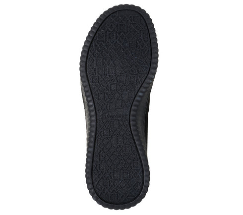 Ghete sport, dama, SKECHERS WILSHIRE BLVD - FRESH ZIP 168108-BBK negru, piele intoarsa