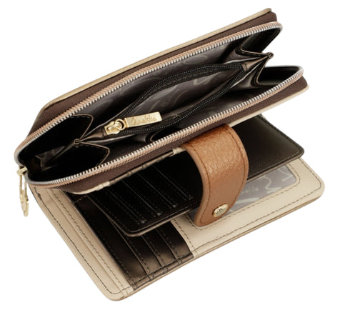 Portofel casual, dama, ANEKKE 42719-909, bej, piele ecologica