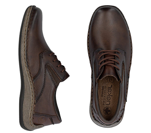 Pantofi casual, barbati, RIEKER, ANTISTRESS, 05211-25 maro, piele naturala