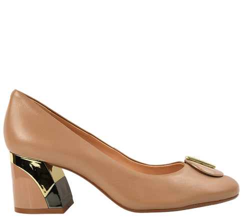 Pantofi eleganti, dama, EPICA, 11804-561 bej, piele intoarsa, toc