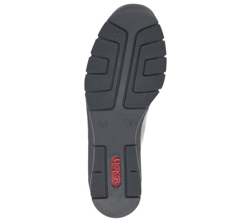 Pantofi casual, dama, RIEKER, Antistress, 53751-00 negru, piele ecologica