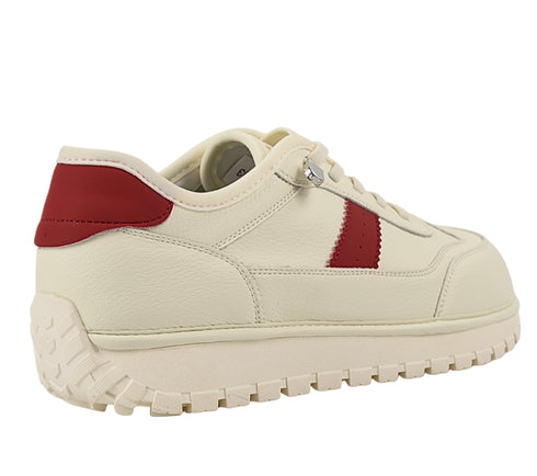 Pantofi sport, dama, ADA SHOES, KM5503 alb-rosu, piele naturala