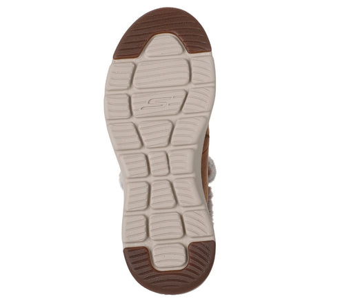 Ghete sport, dama, SKECHERS GLACIAL ULTRA - COZY GETAWAY 144221-CSNT maro, piele ecologica