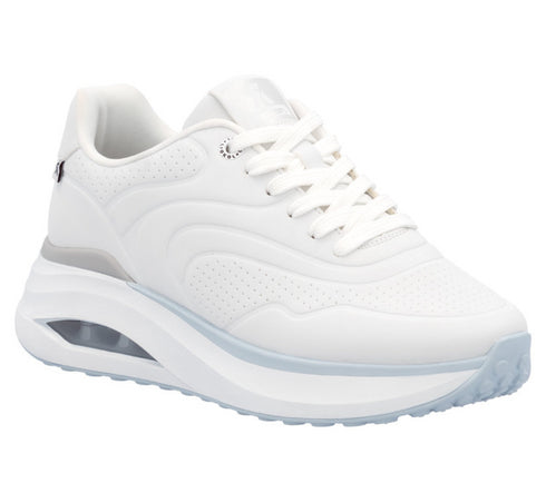 Pantofi sport, dama, RIEKER MEMOSOFT, W2700-80 alb, piele ecologica