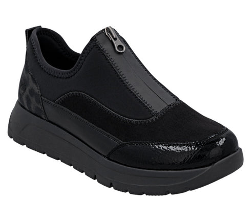 Pantofi casual, dama, RIEKER, ANTISTRESS, D2V01-04 negru, piele ecologica