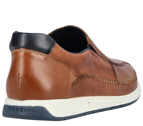 Pantofi casual, barbati, RIEKER, 11962-25, maro, piele naturala