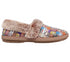 Papuci casual, dama, SKECHERS BOBS TOO COZY-CHIC CAT, 33347-MLT bej, textil