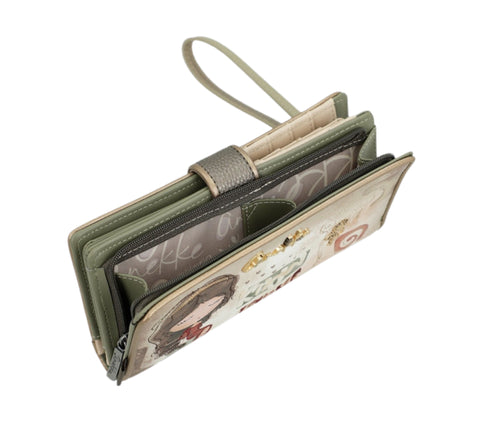 Portofel casual, dama, ANEKKE 42709-901, bej, piele ecologica