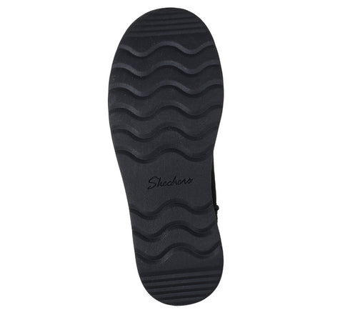 Ghete sport, dama, SKECHERS KEEP COZY 169143-BBK, piele intoarsa