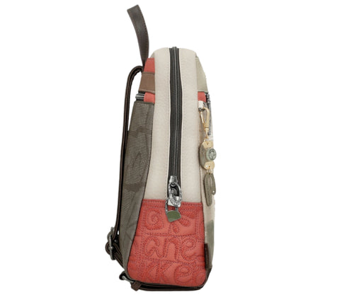 Rucsac casual, dama, ANEKKE 42705-018, bej, piele ecologica