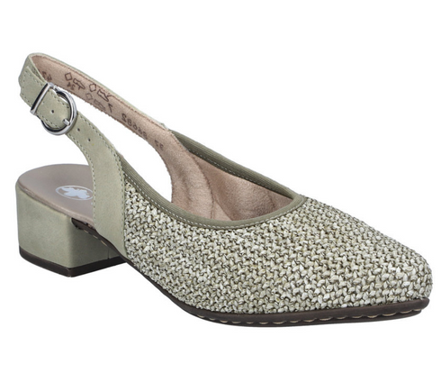 Pantofi casual, dama, RIEKER ANTISTRESS, 47060-52 verde, piele ecologica