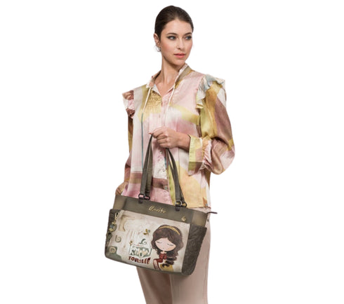 Poseta casual, dama, ANEKKE 42702-216, bej, piele ecologica