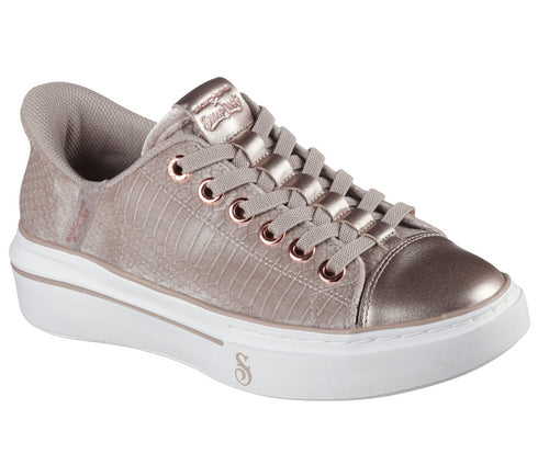 Pantofi sport, dama, SKECHERS SLIP-INS SNOOP ONE– VELVET SNOOP, 186037-TPE, Bej, textil