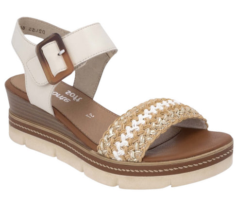 Sandale casual, dama, REMONTE, D2L55-60 bej, piele ecologica