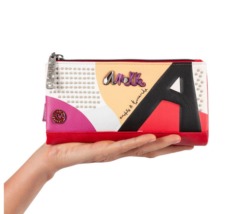 Portofel casual, dama, ANEKKE 38799-906, roz, piele ecologica