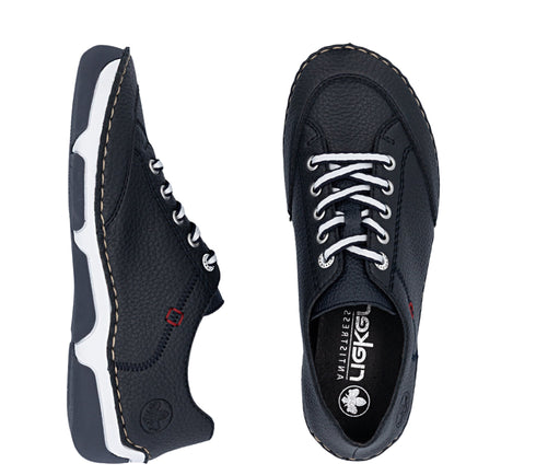 Pantofi sport, dama, RIEKER ANTISTRESS, 55901-14 bleumarin, piele naturala