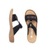 Papuci casual, dama, RIEKER ANTISTRESS, 60881-00 negru, piele ecologica