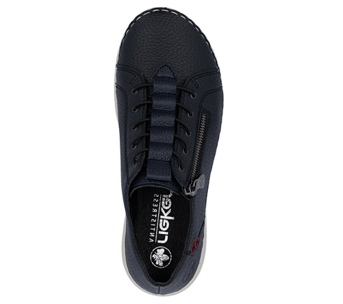 Pantofi sport, dama, RIEKER ANTISTRESS, 50965-14 bleumarin, piele naturala