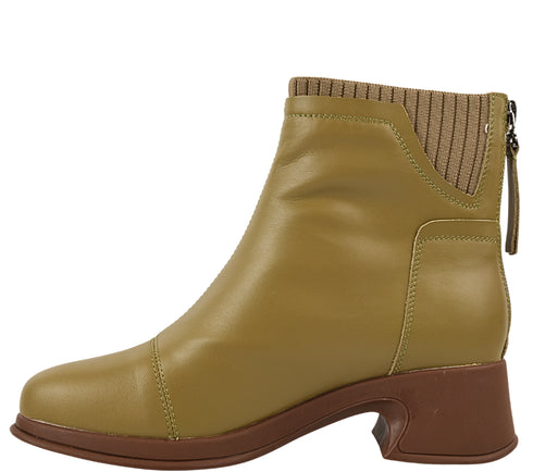 Ghete elegante, dama, FORMAZIONE, 5A868 kaki, piele naturala