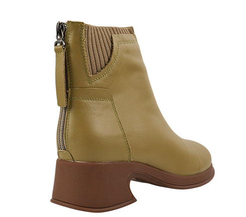 Ghete elegante, dama, FORMAZIONE, 5A868 kaki, piele naturala