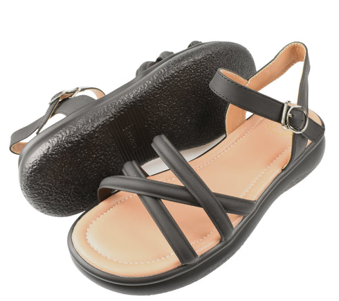 Sandale casual, dama, FORMAZIONE, 802 negru, piele naturala