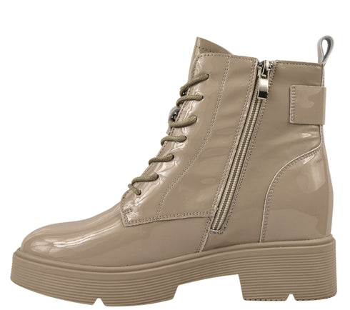 Ghete casual, dama, STEPHANO, 65561 bej, piele lacuita, toc