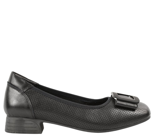 Pantofi casual, dama, ADA SHOES, 1079 negru, piele naturala