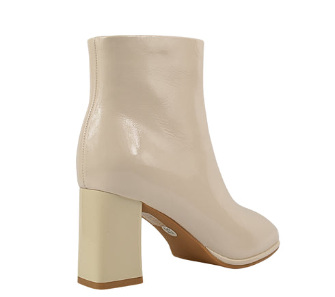 Ghete elegante, dama, FORMAZIONE, 6612-1 crem, piele lacuita, toc