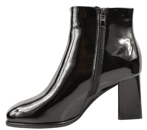 Ghete elegante, dama, FORMAZIONE, 6612-1 negru, piele lacuita, toc